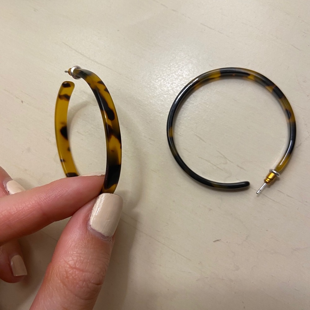 Tortoise Hoop Earrings